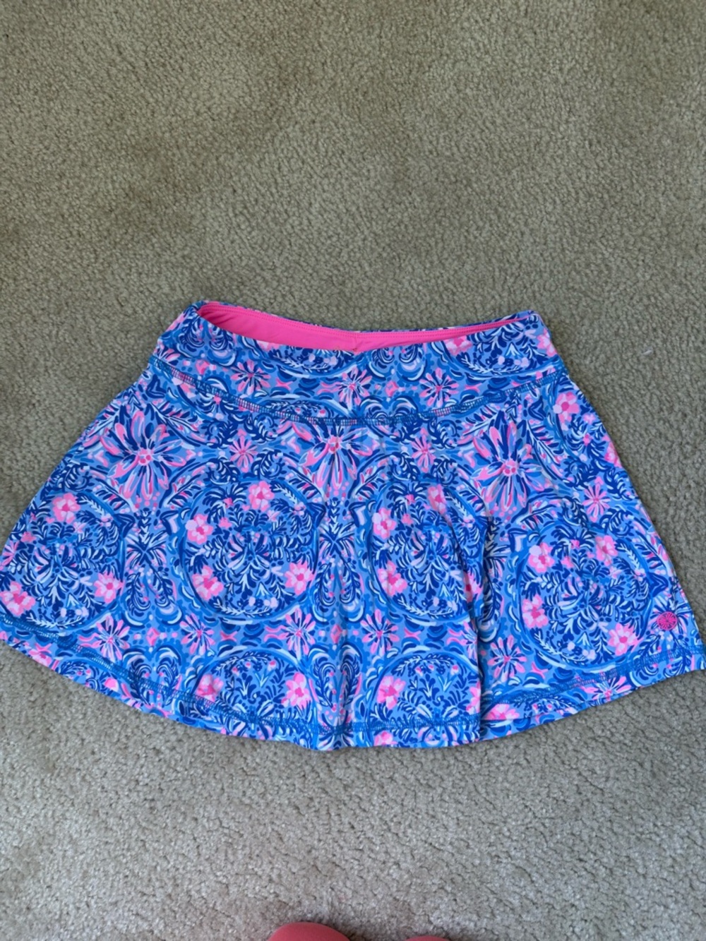 Lilly Pulitzer Luxletic Athletic Skort XXS Blue Pink Floral